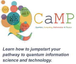 Sandia National Labs, Quantum, Computing, Mathematics and Physics (QCaMP) Logo