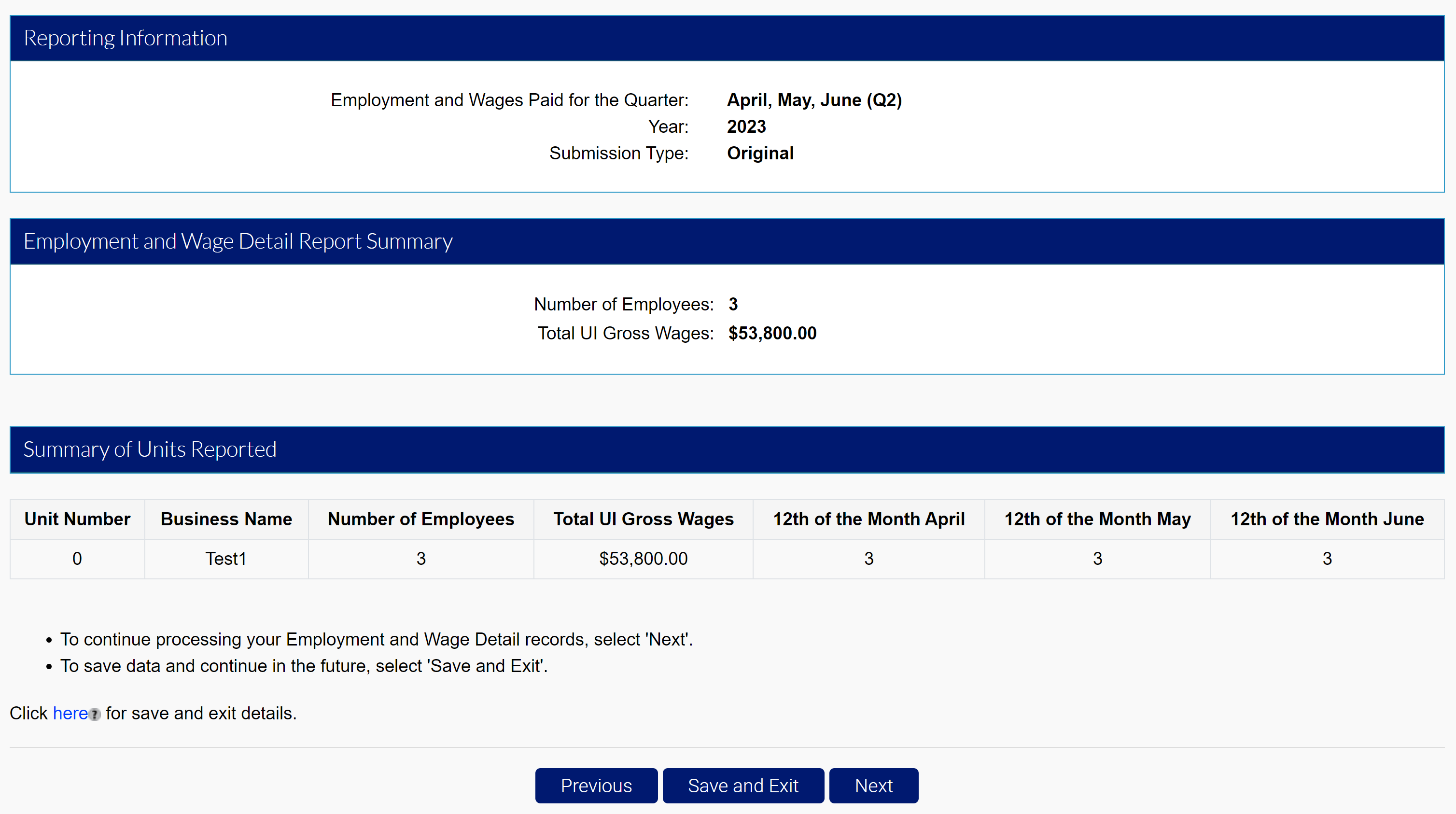 Report summary modules.
