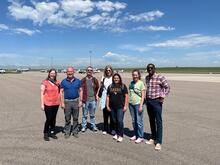 Group of teacher externs at Colorado Air and Space Port