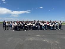 Teacher Externs outside at the Colorado Space Business Roundtable